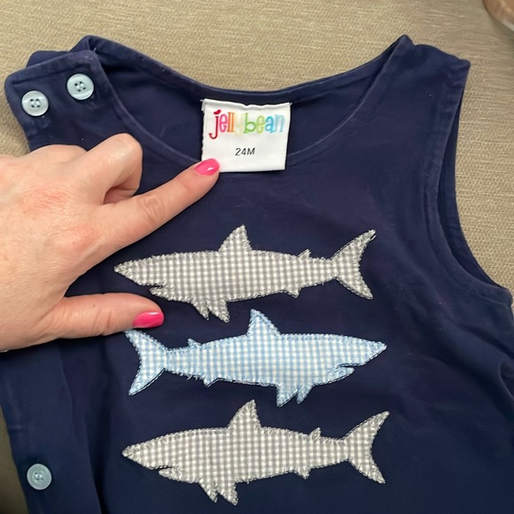The Bailey Boys shorts & Jelly Bean top with sharks bundle, size 24 months/2T - Picture 2 of 3